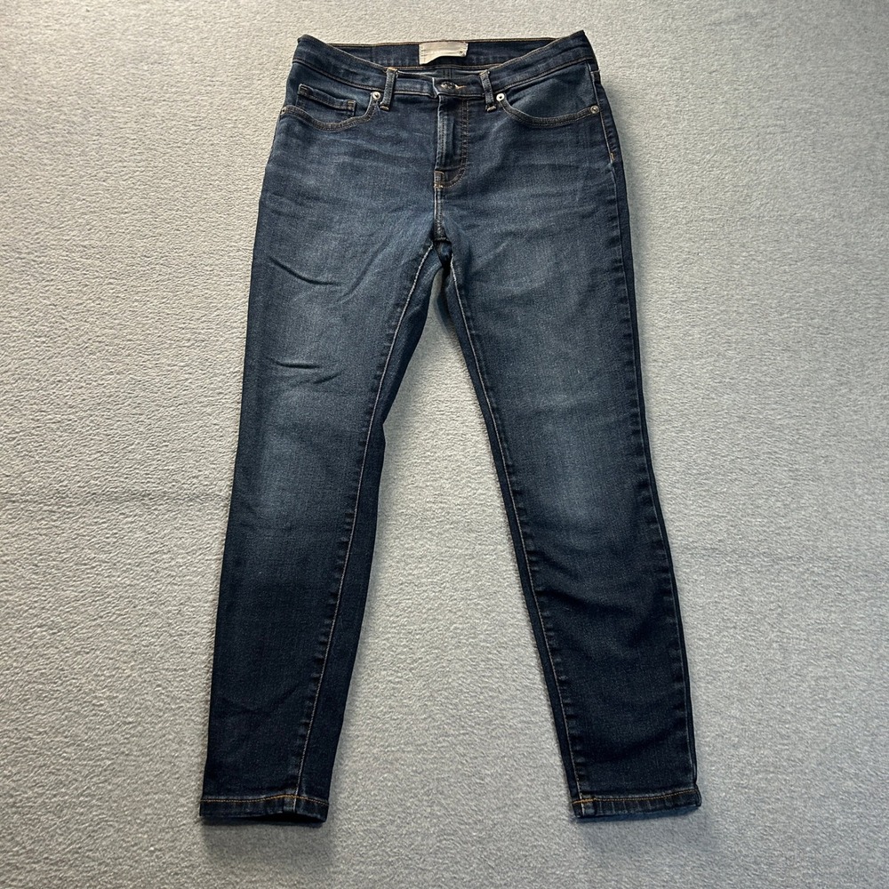 Everlane The Mid Rise Skinny Jeans Womens 29 Dark Wash Stretch Denim Minimalist